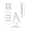 Putnam Rolling Ladder 3 Step Red Oak Step Stool 250 lb. Load Capacity Zinc Plated PL.150-36.RO